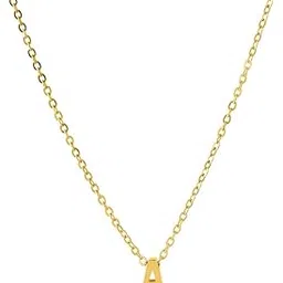 palmonas 18k Gold Plated Small Letter Necklace for Women - Gift for Girls & Women | Waterproof & Anti-Tarnish Necklace (Initial A)-picture-43