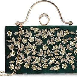 tooba Women's Handicraft Beautiful Bling Box Clutch Bag for Wedding, Banquet, Gift Family, & Friends-picture-18
