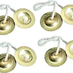 PrettyBUYERS Manjeera Karatal Musical Instrument for Hand Cymbals Bhajan, Kirtan, Harinaam 2.5 inch (4 Pair)-picture-20