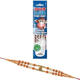 Quick Milk Magic Sipper Straw with Premium Om Rakhi | Rakhi Gift For Brother | Magic Sipper Straw | 08-picture-29