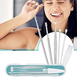BANIRA Ear Cleaning Kit, Reusable Ear Wax Cleaner Tool Set with Storage Box - Ear Wax Remover Tool Kit with Ear Curette Cleaner and Spring Earbuds Cleaner (6 Pcs, Stainless Steel)-picture-21