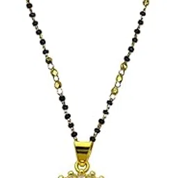 S Letter Alphabet Short Mangalsutra Designs With American Diamond Pendant Gold Plated Name Design-image-51
