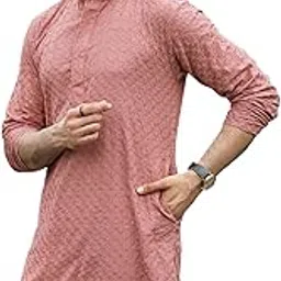 indiroop Men's Chikankari Kurta Set – Embroidered Cotton Blend, Regular Fit Kurta Pajama – Casual & Festive Ethnic Wear-picture-44