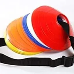 Siddhi Traders Mini Disc Cones | Set of 25, Mini Durable disc Cones. Comes with Carry Strap | Marker Cones 6 INCH for Soccer Cricket Track and Field Sports (st_cones108)-image-4