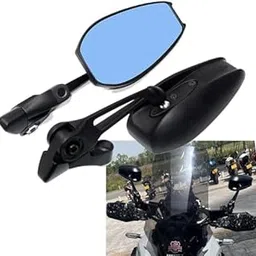 Original CNC Aluminum Motorcycle Rearview Mirrors Anti-Glare Mirror For Universal Bike Black-picture-20