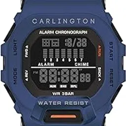 carlington Digital Sports Watch, Dual Time, Alarm, Calendar, Stopwatch, Water-Resistant, Shock-Resistant, Back Light Display. The Perfect Watch for Men - CT 2106 image 1