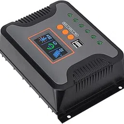 Ubervia® PWM Solar Controller, Real Time Monitor 12V 24V 36V 48V Short Circuit Protection LCD Display Battery Solar Controller for Power-image-52