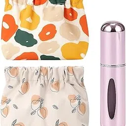 2 Pack Pouches for Women, Makeup Pouch Bag Set with Perfume Bottle, Small Pouches for Women, Cosmetic Organizer Bag for Travel, Office, and School-picture-53