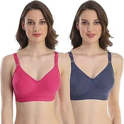 poojaragenee Extra Comfort Non Padded Non Wire Bra for Everyday Combo Pack of 2-picture-53