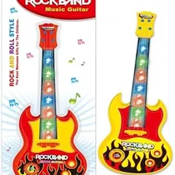 4 String Stylish Musical Toy 15" Rock Band Music Guitar for Children, Kids Handheld Best Toy Gift with Light for Girls & Boys, Color as per Stock-picture-13