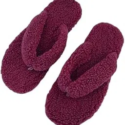 wolvesden Women's Flip-Flops & Slippers Indoor Soft Thong Fur Flip-Flop & Slippers For Women-picture-37