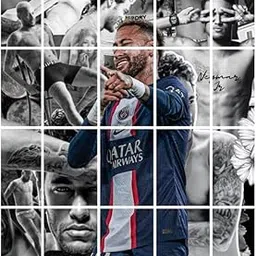 Posters Inc Set of 20 Neymar Jr Collage Kit Posters for Wall, Home Decoration Items for Living Room, Aesthetic Wall Stickers for Bedroom, Birthday Gift for Men, 300 GSM A4 Size Paper-image-9