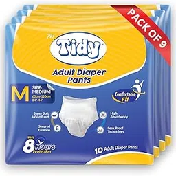 PH TIDY Pants Style Super Absorbent and Leak Proof | Unisex | Waist Size (24-44 Inches) Adult Diaper - M (90 Pieces)-image-73