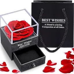 ZUMIE Preserved Eternal Rose - Preserved Real Red Rose, Eternal Roses Forever Flowers Gifts for Women, Girlfriend | Perfect Romantic Gift for Mom, Girlfriend On Valentine's Day, Anniversary, Birthday-image-42
