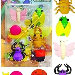 FunBlast Eraser for Kids – Insects Theme Erasers Set for Kids, Erasers Set for Return Gift, Rubber Eraser for Kid, Fancy Erasers, Stationary Set for Kid (6 Pcs)-picture-14