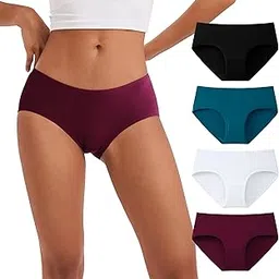 innersy Women's Breathable Cotton Underwear Hipster Panties for Daily Comfort 4-Pack-picture-10