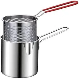 BONDIFY Stainless Steel Deep Fryer Pot with Strainer Basket, 1200ml Capacity, Long Handle-picture-47