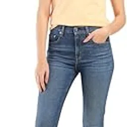 levi's Women's High Rise 724 Slim Straight Fit Blue Jeans-picture-10