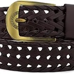 sunshopping Artificial Leather Belt for Men - Handmade Pin Point Buckle Belt Perfect for Formal and Casual Wear - Adjustable Free size fits 28-38 inches waist - Gift Box included-picture-17