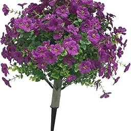 Violet Flowers Stake Creative Lifelike Fake for Potted Plants Porch Sidewalk Style A|Home & Garden|Home Décor|Floral Décor-picture-24