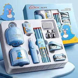 Magicwand Battery Operated Pencil Sharpener,Electric Eraser,Vacuum Cleaner Stationery Set with 10 Eraser Refills for Kids,Adults for Home Office School【Blue】-picture-14