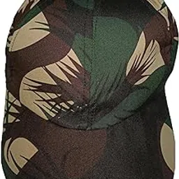 natraj kala kendra Army Style Cap Pack of 2,Military Style Camouflage Cap, Tropical Leaf Pattern, Green and Tan-picture-41