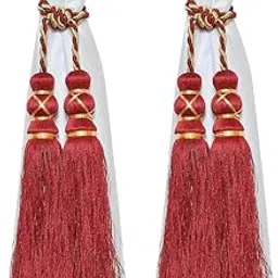 Polyester Curtain Tie Back Home Decorative Tassel Rope Tiebacks for Home Room Kitchen Door Window (2 Pcs) Red-picture-30