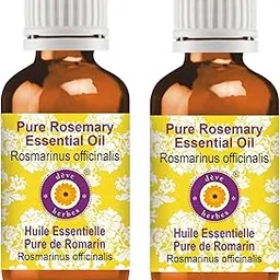 Deve Herbes Rosemary Essential Oil (Rosmarinus officinalis) for Healthy Hair Pure | Non-Sticky | Non-greasy | Lightweight | Men & Women | All Skin Types | Steam Distilled | 15ml X 2-image-46