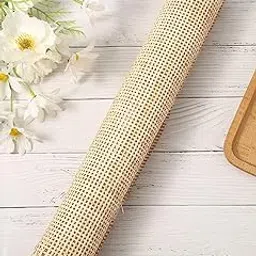 Habere India-All the Cultures Fabricating India 24" Width Natural Rattan Webbing for Caning Projects | Natural Rattan Cane Webbing roll | Pre - Woven Mesh Cane | Cane Webbing Sheet (3 Feet)-picture-24