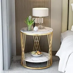 Decoration Crown Marble Top Coffee Table with Metal Frame/for Living Room/Dining Room/Sofa Center Tea Table-picture-34