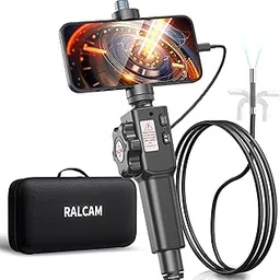 Two-Way Articulating Borescope for iPhone & Smartphone, Ralcam 5.5mm/0.21in Endoscope Camera with Light, HD Inspection Snake Camera with Battery for Engine, Pipe, HVAC Inspection-image-37