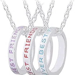 yellow chimes Pendant for Women and Girls Friendship's Day Special Pendant Best Friend Chain Necklace | Heart Shaped Best Friends Forever BFF Necklace Chain Pendant Locket | Gift for Best Friend-picture-26