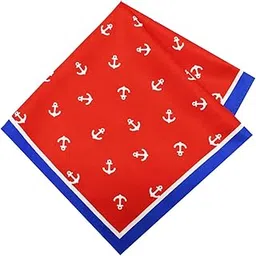 Mens Orange Blue Printed Satin Pocket Square | 12 x 12 inches | tweed fabric | Superior finishing | Packaging – folder | Set of 1 |-image-0
