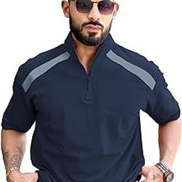 maniac ||High Neck Tshirt for Men||3/4th Sleeve||Half Zipper Regular Fit Tshirt for Men||Turtle Neck Tshirts for Men-picture-32