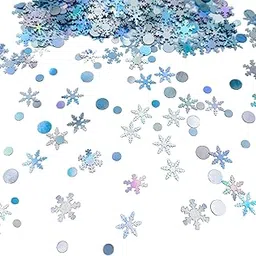 Confetti, 1400PCS Christmas Decorations, Snowflake Sequins for Party Decorations, Christmas and Birthday Celebration Supplies, Random Color PVC Glitter for Craft and Home Decor-picture-21