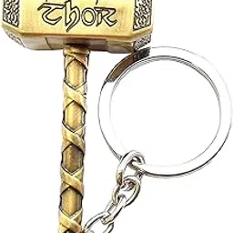 ShubhKraft Thor Hammer Metal Keychain | keyring For Boys & Girls, Cars, Bike Keys - Birthday Return Gift Item-image-2