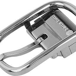 bacca bucci 35 MM Nickle Free Reversible Clamp Belt Buckle with Branding (Buckle only) -1029 Silver-picture-10