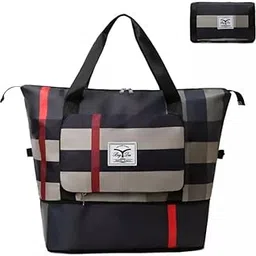 vaculace Large Capacity Foldable Travel Bag for Women, Lightweight Travel Hand Bag for Women, Dry and Wet Separation Luggage Bag for Travel (Multicolor, Pack of 1)-picture-22