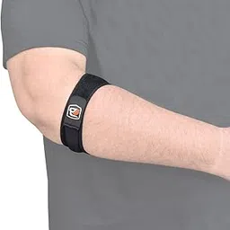 Babbler BES-1202 Elbow Support, Patella Neoprene Fitness Arm Strap with Double Velcro Fastening for Better Support, 1 Pair, Free Size-picture-49