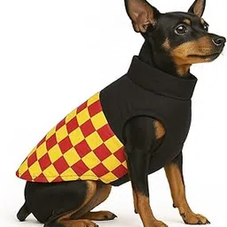 The Pets Company Dog Winter Coat Jacket, Clothes, Windproof, Waterproof, Light Weight, Washable, Ultra Warm Thick Fleece Lined Dog Vest For Cold Weather Protection, (Yellow Check, X - Small - 12 Inch)-picture-14