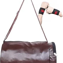 sector z Men’s Faux Leather Gym Duffel Bag Combo – Stylish Workout Bag with Side Pocket & Wrist Supporters-picture-21