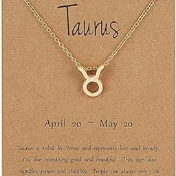 fab couture Elegant Zodiac Sign Pendant - Taurus | Women Jewelry | Women Fashion Accessories | Pendants for Women | Unique Jewelry for Women | Fashion Pendants-picture-2