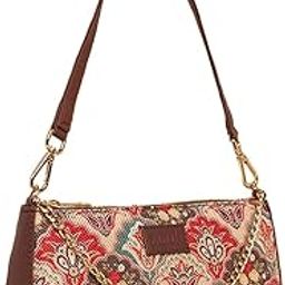 zouk Baguette Bag | Crossbody Bags for Women | Women's Handbags | Stylish Sling Bag for Woman | Vegan Leather Evening Bag | Travel & Office Use | Purse and Wallet | Mughal Art Multicolor Print-picture-27