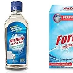 Fortune Dishwasher Rinse Aid 500 ml (2 Units X 500 ml) & Fortune Dishwasher Salt - 1 Kg - Compatible with all Dishwasher Brands-picture-25
