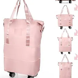 zyomatiq Expandable Rolling Duffel Bag with Wheels Foldable for Travel Carry on Duffel Bag with Wheels Luggage Travel Bag Detachable Bag for Shopping Travel Outdoor Activities (Pack of 1)-picture-47
