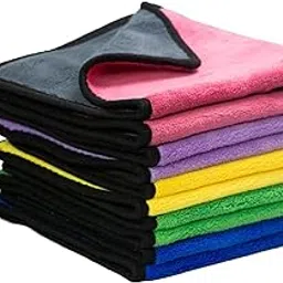 MEXT 800 GSM Microfiber Cloth for Car Cleaning Soft and Absorbent Towel for Car Bike Laptop and Leather Cleaning Perfect for Drying Polishing and Scrubbing 2 Pcs 40x40cm - Blue-picture-47