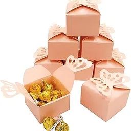 Vinayakart Butterfly Candy Gift Box Gift Packing Box, Birthday, Paper Favor Boxes for Baby Shower Return Gifts, Multipurpose Paper Box for Office and Wedding Parties, Personalized Packing Boxes (50)-picture-19