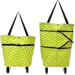 SPIRITUAL HOUSE Gadgets Foldable Shopping Trolley Carry Bag for Vegetables and Grocery Fabric, Metal Lightweight Folding Shopping Trolley/Travel Luggage Bag with Wheels (Multicolor)-picture-11