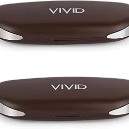 vivid Vision Combo Pack Of 2 | Unisex Adult Lightweight Eyewear Specs Case Cover | Eye Glasses | ABS | Plastic | Spectacles | Cases | AP - 333 -BROWN-PACK OF 2 image 1