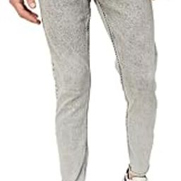 max Men's Carrot Fit Acid Washed Cotton Blend Jeans-picture-31